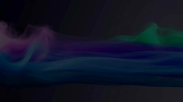 Abstract and colorful smoke against a dark background, creating an intriguing visual