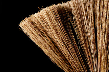A brush with brown bristles
