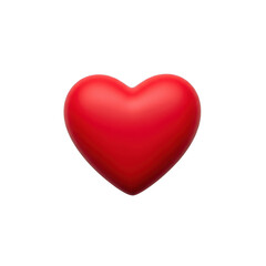 A vibrant red heart symbolizing love and affection in a minimalist design