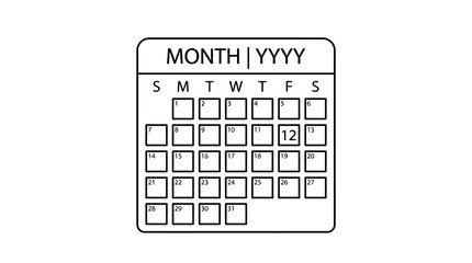 Calendar icon highlighting a specific date for scheduling and planning.