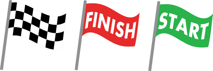 Obraz premium Racing flag for start and finish with checkered pattern 