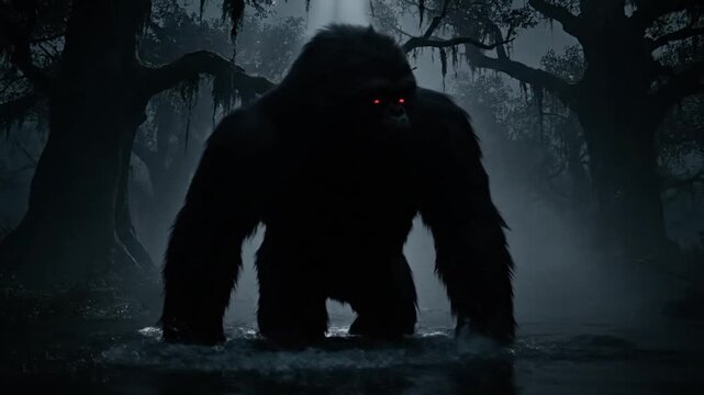 Swamp Creature - A Dark Encounter in the Murky Waters.