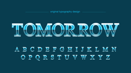 Obraz premium A modern typography design featuring the alphabet and the word TOMORROW in a futuristic style