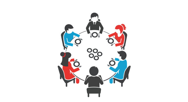 Diverse group of people sitting in circle.