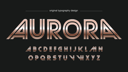 A sleek typography design featuring the original Aurora font on a black background © Md