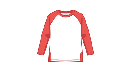 Red and white long sleeve shirt. © Marchell