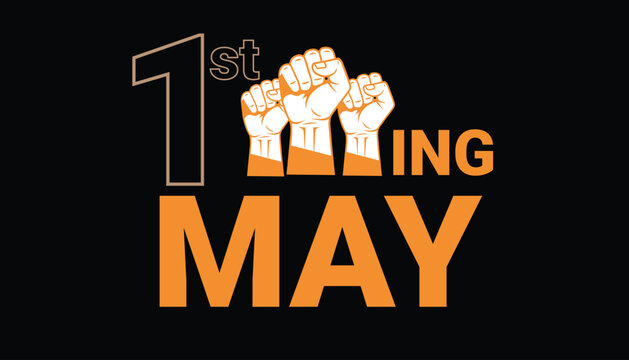 First may celebration logo with fists and date