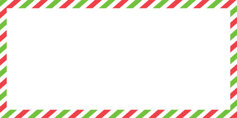 candy cane frames. Christmas and New Year candy frame. Holiday xmas border.  isolated on white background. Vector illustration.