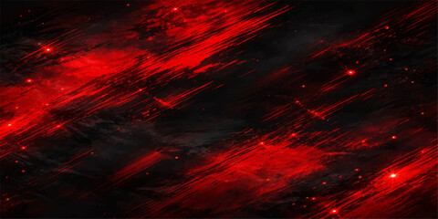 Abstract red brush strokes dance across a black backdrop, embodying raw emotion and dynamic energy. The scene is both bold and captivating.  © DreamLoom