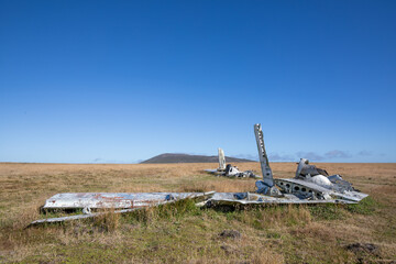 Debris from the Falklands war, Falkland Islands.