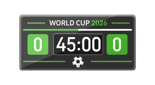 World Cup 2026 Scoreboard: 45 Minutes Elapsed, Score 0-0