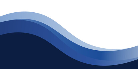 Obraz premium abstract modern header gradient Blue waves in blank background for business banner decoration and cover design illustration
