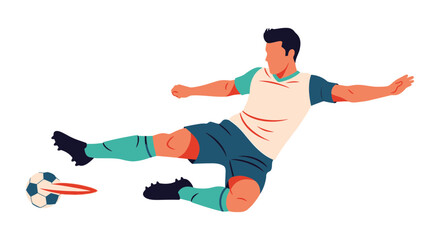 Soccer Player Kicking Ball in Action © Anisah