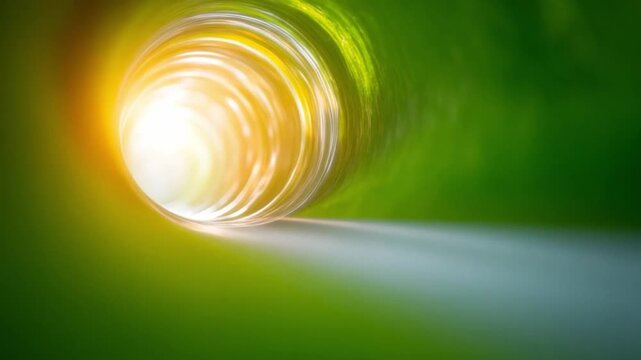 Abstract Portal of Light: A mesmerizing portal of light beckons, a vibrant beacon of illumination against a backdrop of flowing green and gold.