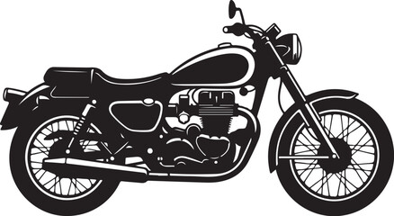 Fototapeta premium Vector motorcycle icon, black silhouette