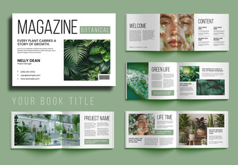 Botanical Magazine Template Design Layout