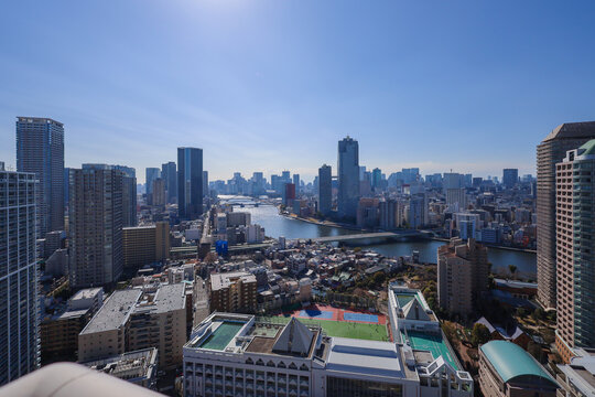 月島のマンション群の景色