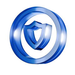 Fototapeta premium Glossy 3D blue 
