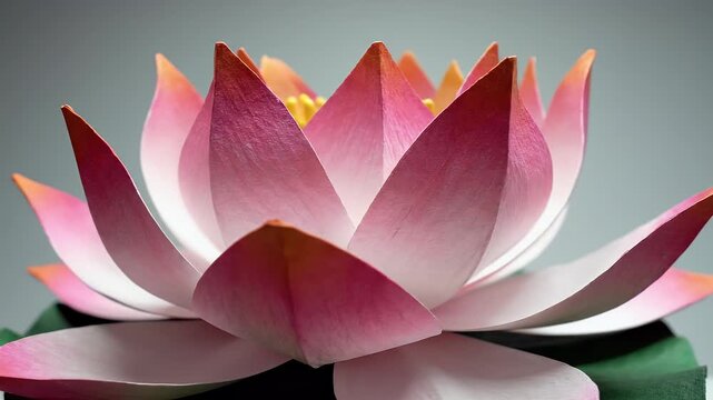 Delicate lotus petals, pink to white gradient, sharp edges, soft lighting