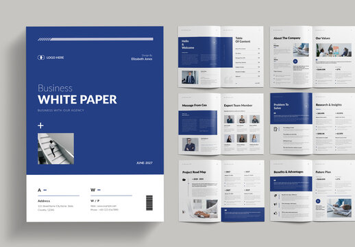 Business White Paper Template Design