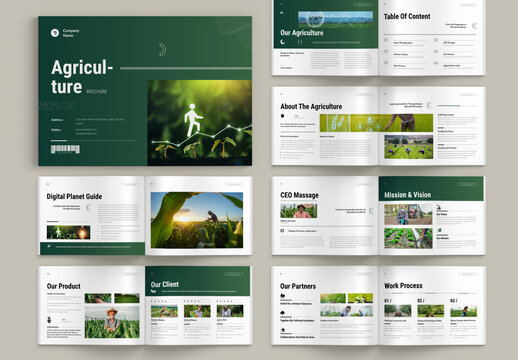 Agriculture Brochure Template Landscape