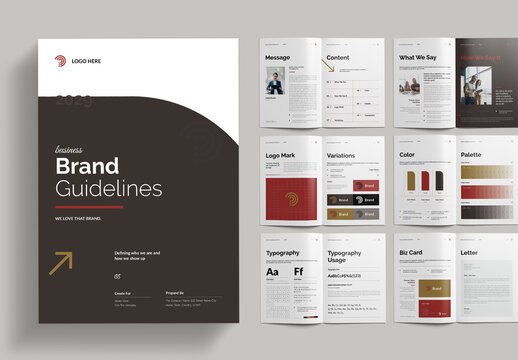 Modern Brand Guidelines Brochure Layout