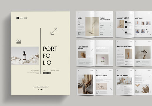 Minimal Portfolio Template Design Layout