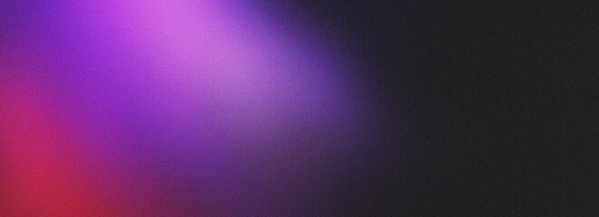 Fototapeta premium Vibrant purple and red light leak on black background with grainy film texture creating dynamic energy for modern poster design and digital artwork