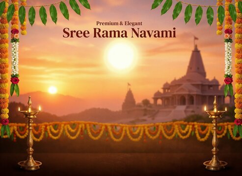 Ayodya temple in the morning