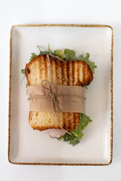 Grilled Sandwich with Ham and Greens