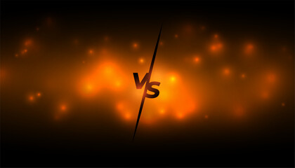 versus vs duel rival clash banner with shiny particle © starlineart