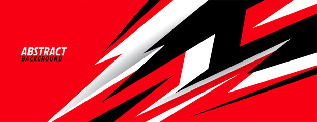 Fototapeta premium sports style abstract red and black banner for presentation