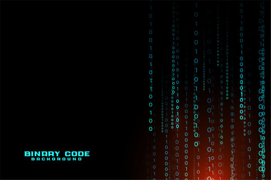 digital binary code matrix pattern background design