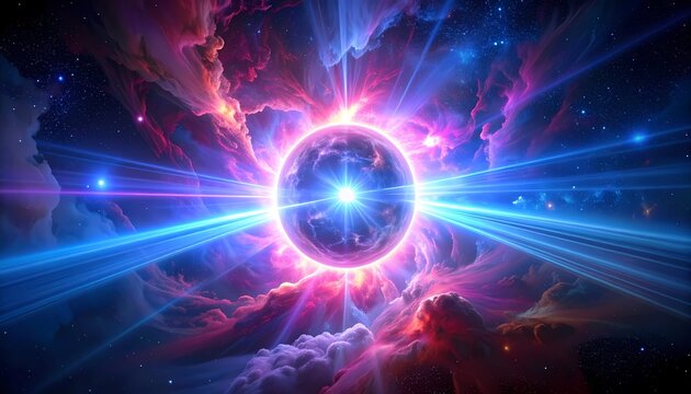 Powerful Cosmic Energy Blast from a Glowing Planet in Deep Space