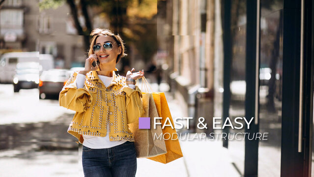 Tile Parallax Media Opener Slideshow Template contains 8 placeholders, 16 editable text layers and 1 logo. Available in 4K.