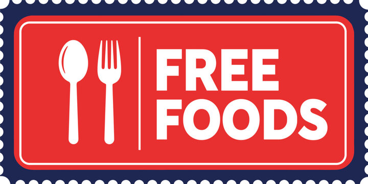 Free foods coupon voucher template with spoon and fork icon modern restaurant promotional ticket banner vector design