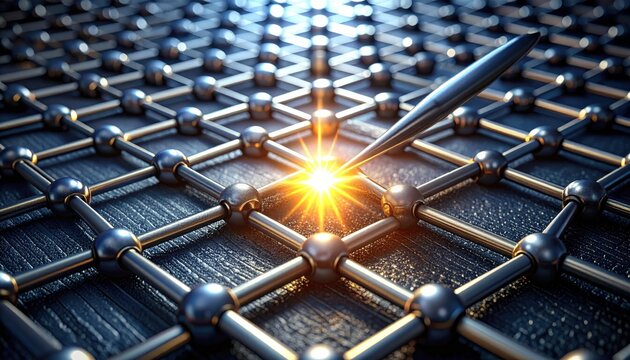 Intricate Metallic Nanostructure Forming a Dense Weave With a Pulsing Light at Its Center