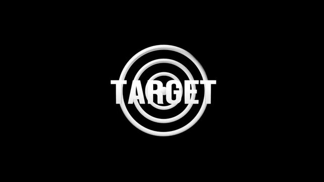 Graphic showing target design with clear letters and simple shapes