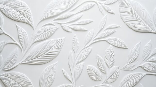 Leaf embossed paper texture, natural design for business cards, book covers, or craft projects, subtle raised details.