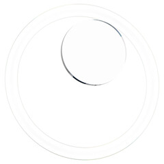 3D Dispersion Glass Ring Frame With Inner Disc