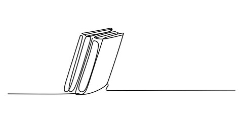 line drawing of two books standing upright © Jotish_Design Store