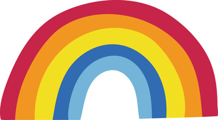 Fototapeta premium Colorful rainbow graphic with vibrant multicolored arcs