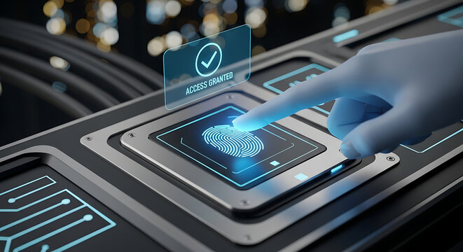 Fingerprint scan access granted