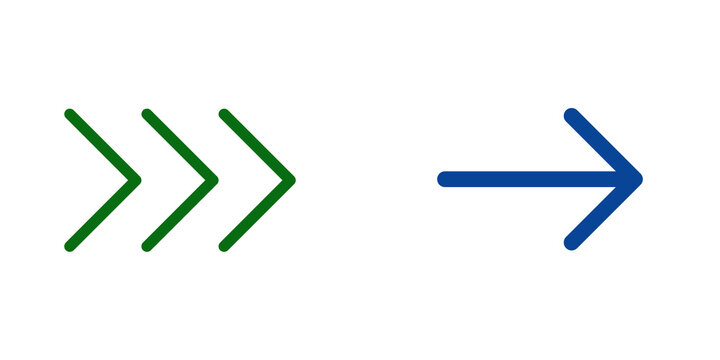 Modern arrow icons set, isolated on transparent background