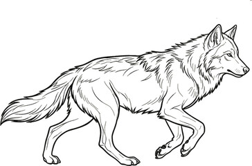 Fototapeta premium wolf isolated on white