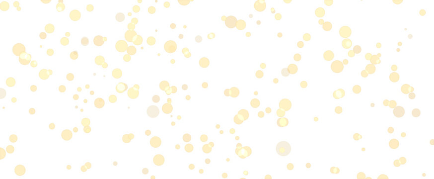 Glowing gold bokeh dust particles circles dots isolated on transparent white background. Luxury shining golden bokeh light effect. Design element for decoration, card, overlay, festive project, PNG