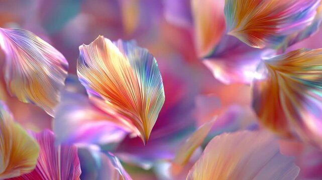 Abstract petal pastel color iridescent texture floral background colorful pattern dreamy fantasy art