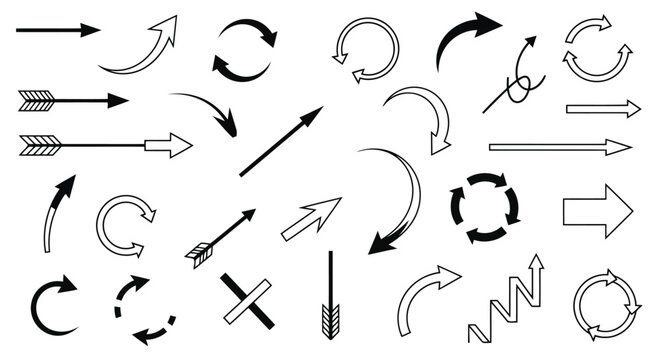 A diverse collection of various types of arrows and arrowheads