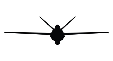 A striking black silhouette of a fighter jet in flight