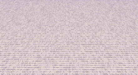 Fototapeta premium Complex Hand-Drawn Binary Grid - Artistic Data Distribution